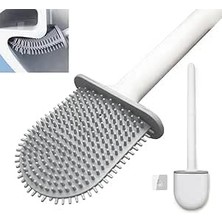 Storemax High-Tech Silikon Tuvalet Fırçası, Kavisli Tasarım, Çizik Bırakmayan Başlık, Silikon Tuvalet Fırçası, Duvara Yapıştırmalı, Tuvalet, Küvet, Fırçası, Temizleme Fırçası
