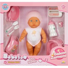 3823 Bebelou Bakım Zamanı Sesli Gülen Ağlayan Bebek 32 cm -Sunman