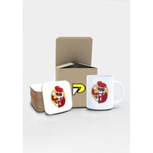 Storemax Tarz Iskeletor Tasarımlı Baskılı Kupa Bardak Seti, Eğlenceli Özel Hediye Mug