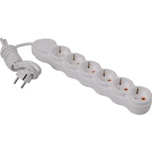 Storemax 6'lı 2 M Çocuk Korumalı Topraklı Priz Beyaz