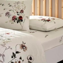 Storemax Alina  Standart Pamuk Nevresim Takımı, Ekru, Çift Kişilik