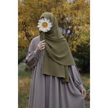 Ande Tesettür Aerobin Şal - Haki Yeşil