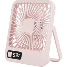 Storemax Şarjlı Taşınabilir Sessiz Masa Vantilatörü, 1 Adet, 180° Ayarlanabilir, 5 Hız, LED Göstergeli, Type-C Şarj Edilebilir, Portatif Mini Fan