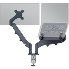 Storemax Monitör & Dizüstü Bilgisayar Için Ikili Monitör Kolu, 65380089, Gri