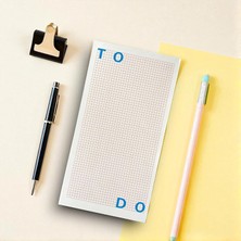 Storemax Masaüstü Planlayıcı | Kopar-At Kareli Not Kağıdı Not Defteri | 150 Yaprak, 90 gr Ivory Kağıt | Uzun Form Planlayıcı – 226X118 mm (To Do)