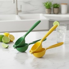 Storemax Paslanmaz Çelik Statik Boyalı Limon ve Narenciye Sıkacağı | Ergonomik ve Dayanıklı | Sarı ve Yeşil Renk Seçenekleri | 24CM (Yeşil)