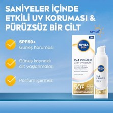 Storemax Nıvea Sun SPF50 Nemlendirici Primer Serum 30ML, Makyaj Bazı, Hyaluron, Antioksidan, Yüksek Güneş Koruyucu
