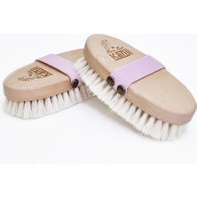 Storemax %100 Doğal At Kılı Masaj ve Kuru Fırçalama Için Pembe Kemerli Vücut Peeling Selülit Fırçası