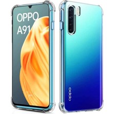 Ennar Oppo A91 Uyumlu Darbeye Dayanıklı Köşe Korumalı Kılıf Anti Şok Şeffaf Kapak