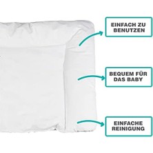 Storemax Baby'ness Elyaf Dolgulu Pvc Alt Değiştirme Minderi, Sıvı Geçirmez, Leke Tutmaz, Puantiyeli, Gri, 75X85CM