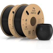 Storemax Creality Ender Pla Filament, 1,75 Mm, 3D Yazıcı Filamenti, 300 Mm/sn'ye Kadar Yüksek Hız, Geri Dönüştürülebilir Karton Makara, 1 Kg*2 (2,2 Lb*2) Kadar Çoğu Fdm 3D Yazıcı Için Uygundur, Siyah +