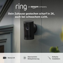 Ring Outdoor Camera Plus Kablosuz Güvenlik Kamerası – 2k, Gelişmiş Gece Görüşü,