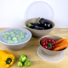 Storemax 3’lü Yuvarlak Kapaklı Plastik Saklama Kabı Seti – 3l, 2l, 1l – Mikrodalga ve Buzdolabı Uyumlu – Çok Amaçlı Gıda Saklama Kabı, Sızdırmaz ve Sağlam Tasarım