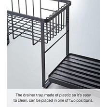 Storemax Dish Drainer Raf 2 Kademeli - Tower - Siyah