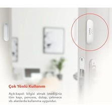 Storemax Akıllı Kablosuz Kapı Pencere Sensörü ve Iç Ortam Nem-Isı Ölçer-Siren, Wifi, Uzaktan Takip, 2 Yıl Garantili, Destekli