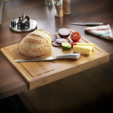 Storemax Tezgah Üstü Bambu Kesme Tahtası, Kaymaz Ekmek Tahtası, Kenarlı Kesme Tepsisi Büyük Boy (45CM*35CM) - Tezgah Üstü Bambu Kesim Panosu Antibakteriyel ve Hijyenik, Dayanıklı ve Sağlam.