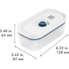 Storemax Fresh & Save Vakumlu Saklama Kabı, S, Plastik, Yari Şeffaf-Akdeniz Mavisi 3lü Paket