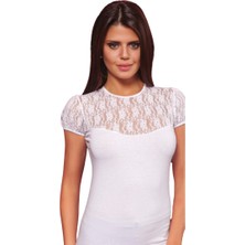 The Log İnvest 8017 Bayan Bisiklet Yaka Kısa Kol Elastane