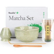 Rosaliia Japon Ev Tipi Matcha Seti - " Seramik Kase ,bambu Çırpıcı ve Kaşık Ile"