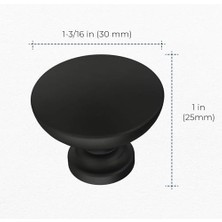 Storemax P29523Z-FB-B Fulton Dolap Topuzu, Mat Siyah, 10'lu Paket