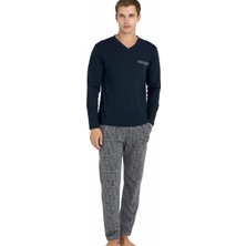 The Log İnvest Kly V Yaka Pijama Takımı   9214