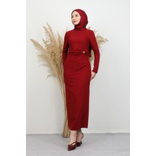 Beli Fiyonk Elbise Bordo