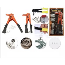 Storemax Kalınlık Tek Yönlü El Perçin Tabancası 40 Yedekli ve 4 Çeşit Perçim