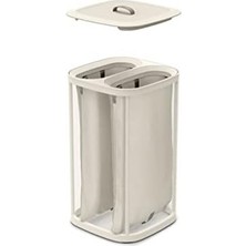 Storemax Tota Çamaşır Ayırma Sepeti, Ekru, 60 L