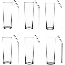 Storemax Cam Pipetli Votka Limonata Bardağı Meşrubat Bardak Seti 12 Parça