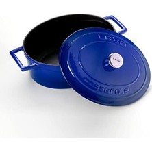 Storemax Metal Oval Döküm Tencere, 25 Cm, 3.19 L Hacim, Mavi