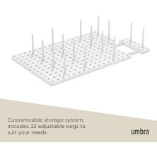Storemax Peggy Mutfak Dolapları ve Çekmeceler Için Kullanım, Tencere, Kapak, Kap ve Daha Fazlasını Saklamak Için Çekmece Bölmesi, 2'li Set, Beyaz, Tek Boy