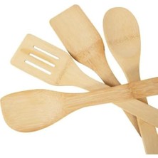 Storemax Doğal Bambu 4’lü Mutfak Seti 25 cm – Çevre Dostu, Dayanıklı ve Sağlıklı Yemek Pişirme Araçları