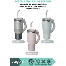 Storemax Tumbler 950ML Pipetli/pipetsiz Kullanım Fonksiyonel Kulplu Paslanmaz Çelik Termos (Açık Mavi)