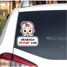 Sticker Dizayn Kişiye Özel Arabada Bebek Var Sticker - Araba Oto Araç Sticker - 00308