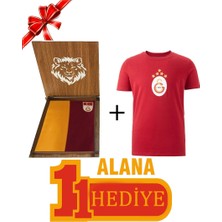 Galatasaray Orijinal Metin Oktay T-Shirt 5 Yıldız Kırmızı T-Shirt Ahşap Kutu Hediyeli