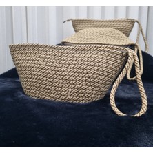 Livoras Home Kadın Jüt Ip Çanta, Hediyelik, Hasır Çanta