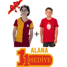 Galatasaray Orijinal Metin Oktay Çocuk T-Shirt 5 Yıldız Kırmızı Çocuk T-Shirt Hediyeli