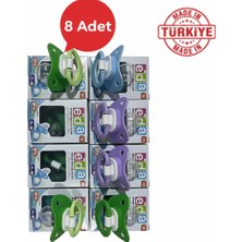 Eda Bebek Damaklı Silikon Emzik Seti 18+ Ay 8'li Karışık Renk Bpa Free