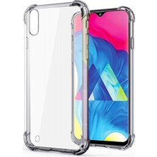Ennar Samsung Galaxy M10 Uyumlu Darbeye Dayanıklı Köşe Korumalı Kılıf Anti Şok Şeffaf Kapak