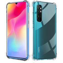 Ennar Xiaomi Mi Note 10 Lite Uyumlu Darbeye Dayanıklı Köşe Korumalı Kılıf Anti Şok Şeffaf Kapak