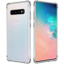 Ennar Samsung Galaxy S10 Uyumlu Darbeye Dayanıklı Köşe Korumalı Kılıf Anti Şok Şeffaf Kapak