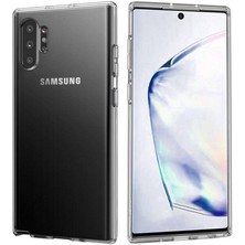 Ennar Samsung Galaxy Note 10 Plus Kılıf Uyumlu Darbeye Dayanıklı 2.0 mm Ince Şeffaf Silikon Kapak