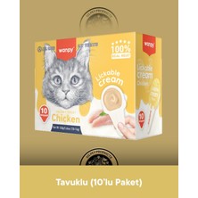 Wanpy Tavuklu Kedi Ödül Maması Lickable Cream 10x16 gr