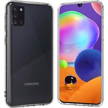 Ennar Samsung Galaxy A31 Kılıf Uyumlu Darbeye Dayanıklı 2.0 mm Ince Şeffaf Silikon Kapak