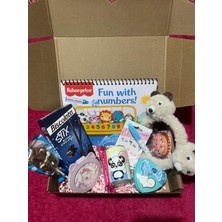 Yeniyıl yılbaşı Sayılar Ayıcık taçlı Hediye Kutusu, 2-3-4 Yaş Kız Çocuk Sihirli Sulu Boyama kitaplı Hediye Kutusu