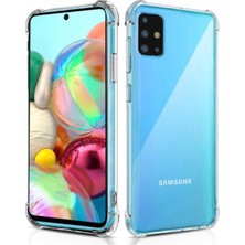 Ennar Samsung Galaxy A71 Uyumlu Darbeye Dayanıklı Köşe Korumalı Kılıf Anti Şok Şeffaf Kapak