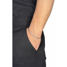 Winy Concept İtalyan Zincir Unisex Çelik Bileklik - Kararmaz Paslanmaz Sade Tasarım