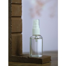 Sizeuyduk 50 Adet 50 ML OM61 Beyaz Sprey Başlık Dezenfektan Kolonya Parfüm Hediyelik Nikah Nişan Düğün İçin Boş Plastik Şişe