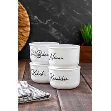4'lü Vakum Kapaklı Etiketli Karabiber/pulbiber/kekik/nane Baharat Seti 400ML Akrilik (Plastik)