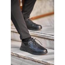 Sardınelli Siyah Hakiki Deri Erkek Ayakkabı Modeli